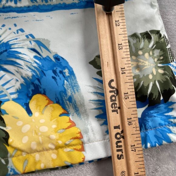 Nautica Swim Trunks Men 34 Leaf Hawaiian Island Tropical Print 5.5" Inseam - Picture 11 of 14